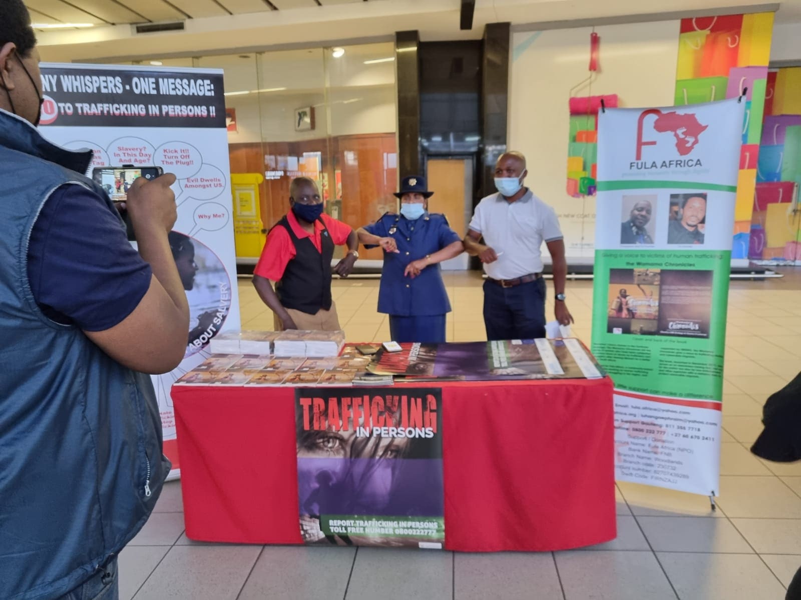 Fula Africa volunteers at a community awareness event